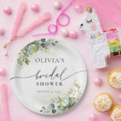 Grünes Eukalyptus-Brautparty Pappteller (Party)