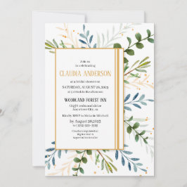 Grünes Eukalyptus foliage Brautparty Einladung