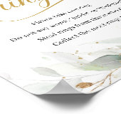 Grünes Eukalyptus-Gold setzt Ring auf sein Schilde Poster (Ecke)