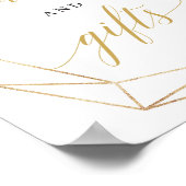 Grünes Eukalyptus-Goldkarten und -geschenke Poster (Ecke)