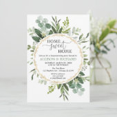 Grünes Eukalyptus-Party Einladung (Stehend Vorderseite)