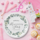 Grünes Eukalyptus-Party Pappteller (Party)