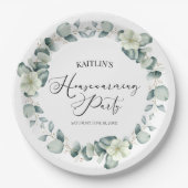 Grünes Eukalyptus-Party Pappteller (Vorderseite)