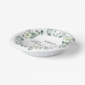 Grünes Eukalyptus-Party Pappteller (Gewinkelt)