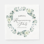 Grünes Eukalyptus-Party Serviette (Vorderseite)