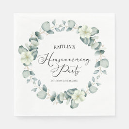 Grünes Eukalyptus-Party Serviette