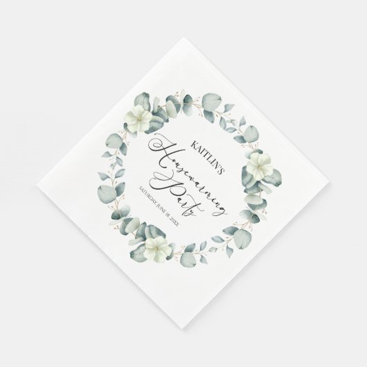 Grünes Eukalyptus-Party Serviette (Ecke)