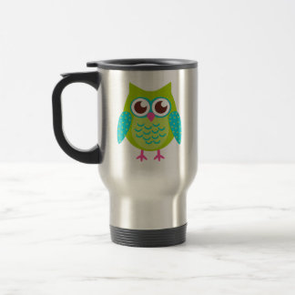 Grünes Eulen-Geschenk Reisebecher
