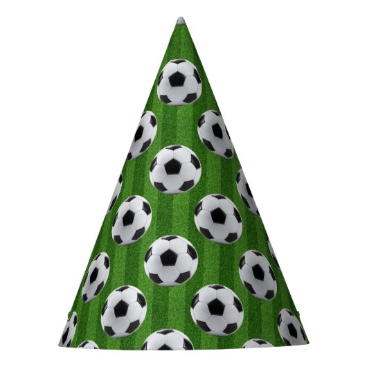 Grünes europäisches Fußballmuster Partyhütchen (Vorderseite)