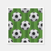 Grünes europäisches Fußballmuster Serviette (Vorderseite)