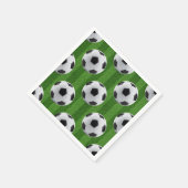 Grünes europäisches Fußballmuster Serviette (Ecke)