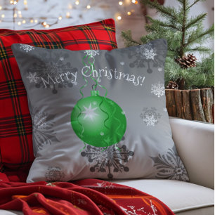Grünes Extravagantes Weihnachtsschmuckstück Kissen