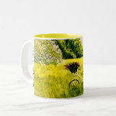 Grünes Fahrrad Frühling Tasse (Vorderseite Links)