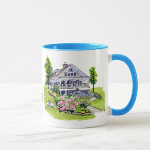 grünes Fahrrad mit Stoessel Haus Tasse