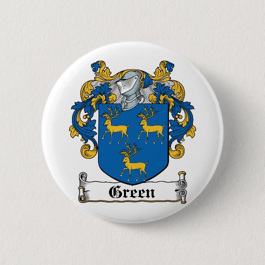 Grünes Familienwappen Button (Vorderseite)