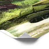 Grünes Fantasiewesen im Wald | Art der AI Poster (Ecke)