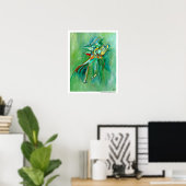 Grünes farbenfrohes Revier Abstrakte Kunst für den Poster (Heimbüro)