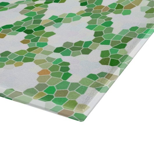 Grünes, farbiges Muster Schneidebrett (Ecke)