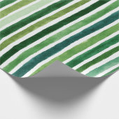 Grünes, farbiges Streifen Geschenkpapier (Ecke)