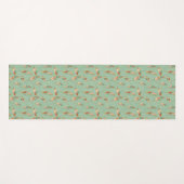 Grünes Feder-Muster SüdwestGeo-Schritt-| Yogamatte (Vorderseite (Horizontal))