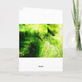 Grünes Feld - Grußkarten Karte (Rückseite)