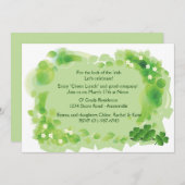 Grünes Feld St. Patrick's Day Einladung (Vorne/Hinten)