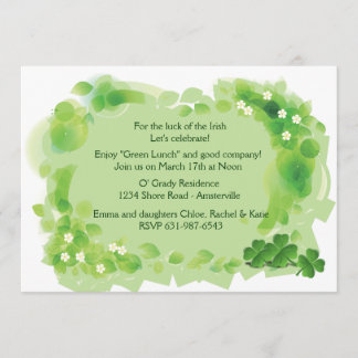 Grünes Feld St. Patrick's Day Einladung