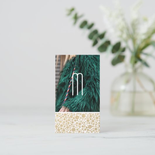 Grünes Fell | Modemodell | Berater Visitenkarte (Stehend Vorderseite)