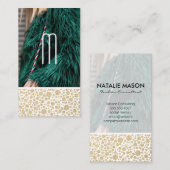 Grünes Fell | Modemodell | Berater Visitenkarte (Vorne/Hinten)