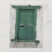 Grünes Fenster Postkarte (Vorderseite)