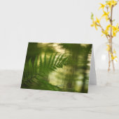 Grünes Fern Frond Nature Foto Karte (Gelbe Blume)