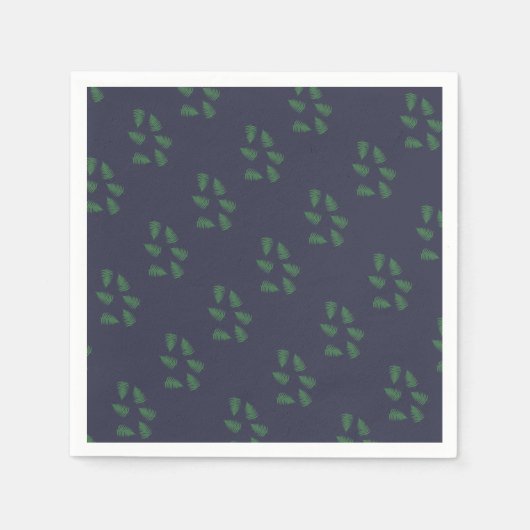 Grünes Fern Lucky Pattern Papier Napkin Serviette (Vorderseite)