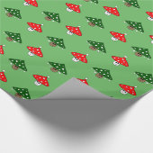 Grünes festes Mushroom-Wrapping Paper Geschenkpapier (Ecke)
