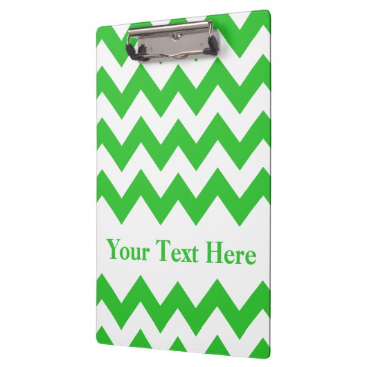 Grünes Fett Zickzack mit benutzerdefinierbarem Tex Klemmbrett (Links)