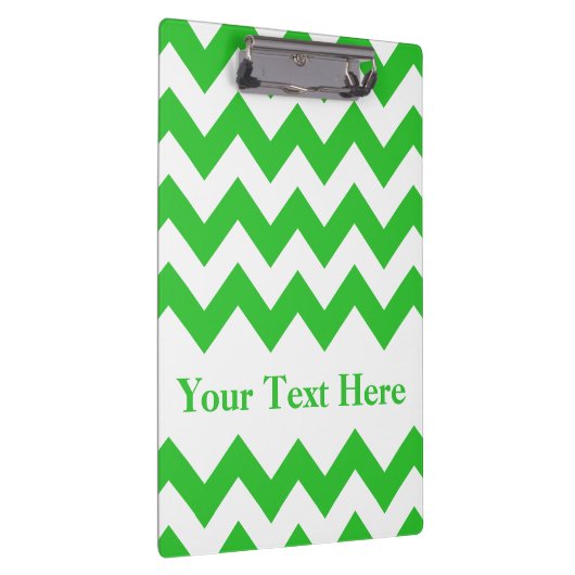 Grünes Fett Zickzack mit benutzerdefinierbarem Tex Klemmbrett (Rechts)