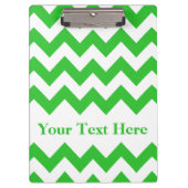 Grünes Fett Zickzack mit benutzerdefinierbarem Tex Klemmbrett (Vorderseite)