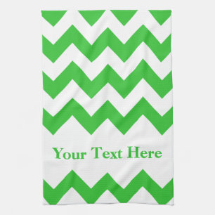 Grünes Fett Zickzack mit benutzerdefinierbarem Tex Küchentuch