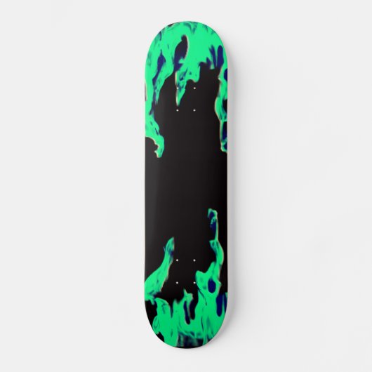 Grünes Feuer - Grünes Feuer - Flamme Flamme Flamme Skateboard (Vorderseite)