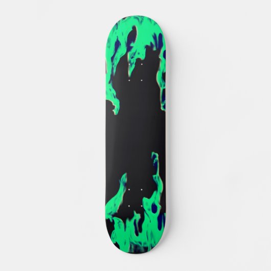 Grünes Feuer - Grünes Feuer - Flamme Flamme Flamme Skateboard (Vorderseite)