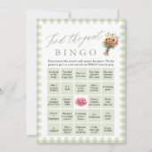 Grünes Finde den Gast Bingo Brautdusche-Spiel Einladung (Vorderseite)