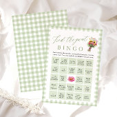 Grünes Finde den Gast Bingo Brautdusche-Spiel Einladung