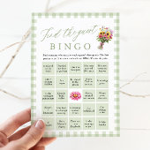 Grünes Finde den Gast Bingo Brautdusche-Spiel Einladung