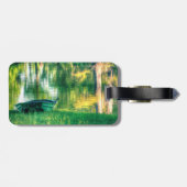 Grünes Fischerboot Gepäckanhänger (Rückseite horizontal)