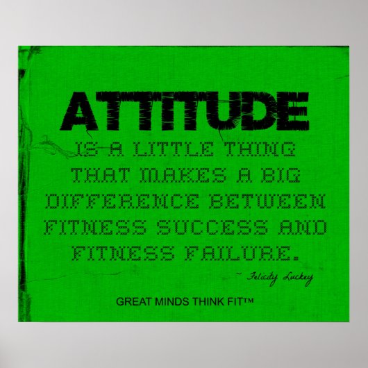 Grünes Fitness Poster mit Höflichkeit (Vorne)