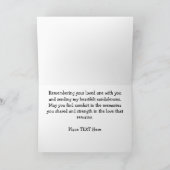 Grünes florales Beileid Karte (Innenseite)