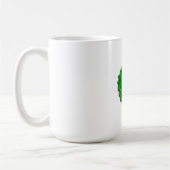Grünes florales geometrisches Muster Kaffeetasse (Links)