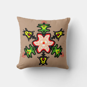 Grünes florales Mandala Kissen