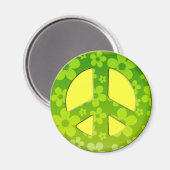 GRÜNES FLORALFRIEDENSSIGNAL MAGNET (Vorderseite/Rückseite)
