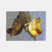 Grünes Flügeldraht Aquamarin Duck Kleines Fleece B (Vorderseite (Horizontal))