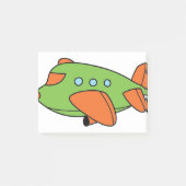 Grünes Flugzeug Post-it Klebezettel (Vorderseite)